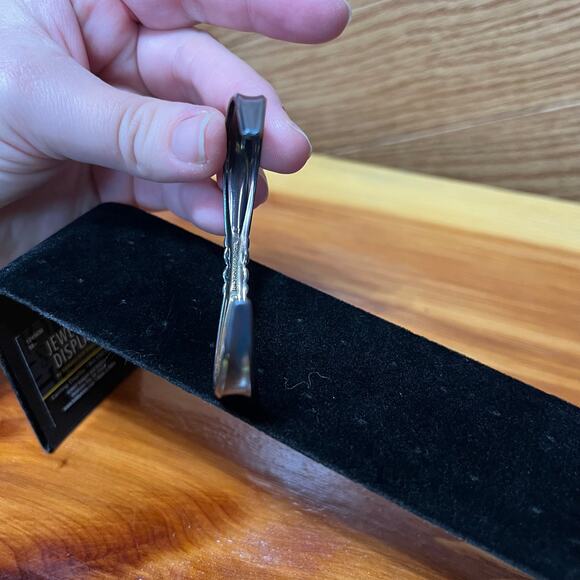 Vintage Handmade Bracelet Silver Tone Made From Rogers Silverware Unique Jewelry - Picture 3 of 8